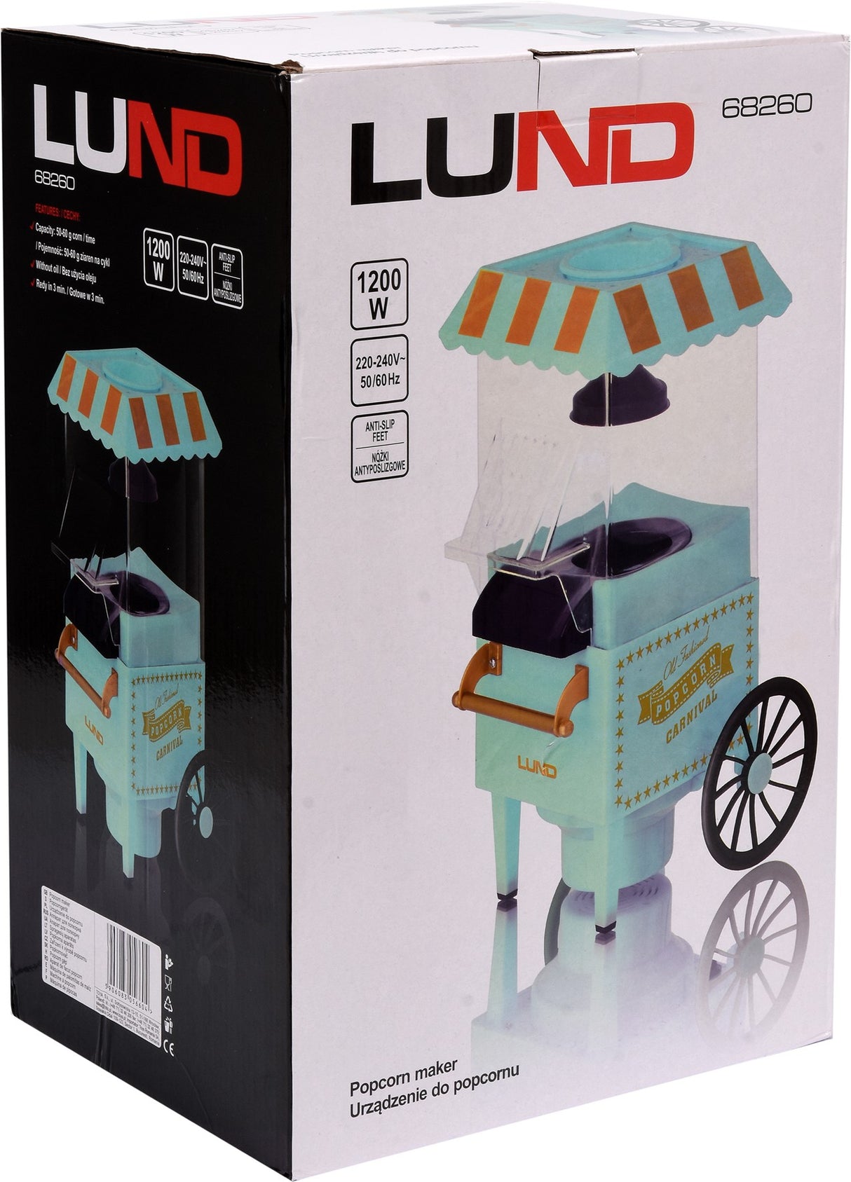 POPCORN MAKER 1200W TROLLEY (68260)