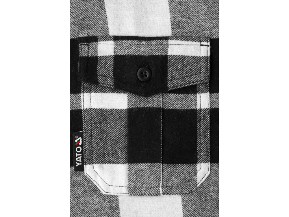 FLANNEL SHIRT WHITE S. S (YT-78812)
