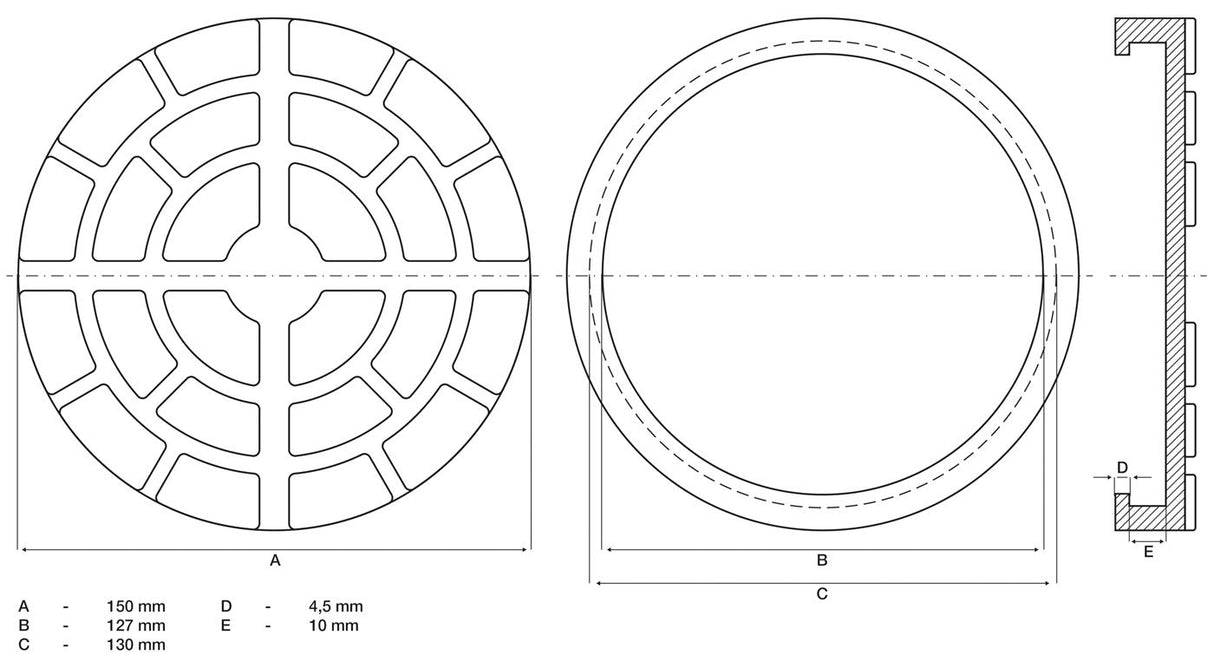 RUBBER PAD | FOR AUTO LIFTS | Ø 150 MM (7045)