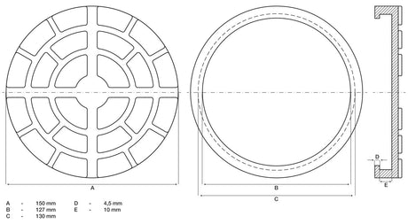 RUBBER PAD | FOR AUTO LIFTS | Ø 150 MM (7045)