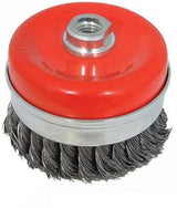 WIRE BRUSH POT TYPE | TWISTED / WITH RING | M14 | Ø 100 MM (ES740100R)