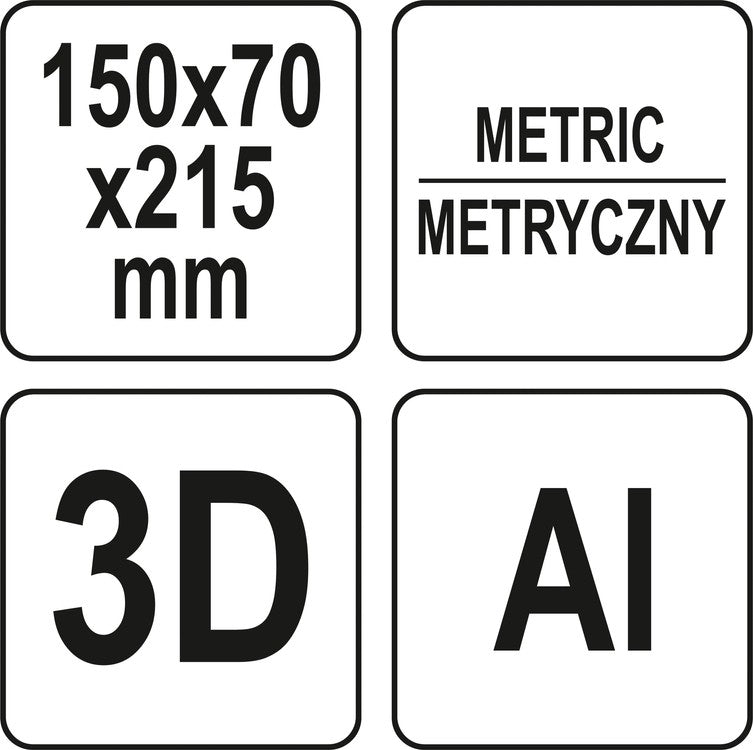 3D ALUMNIUM MITRE SQUARE (YT-70825)
