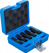 TWIST SOCKET SET (SPIRAL PROFILE) / SCREW EXTRACTOR, DEEP | 10 MM (3/8") DRIVE | 10 - 16 MM | 5 PCS. (74568)