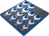 TOOL TRAY 2/3: CROWFOOT SPANNER SET | 12.5 MM (1/2") DRIVE | 14 PCS. (74563)