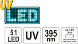 UV FLASHLIGHT 51 LED AND GLASSES SET (YT-08581)