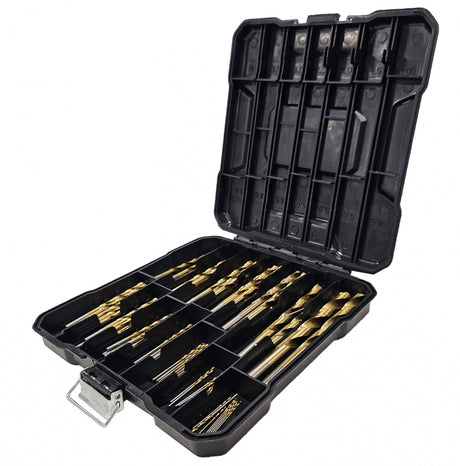 METAL DRILL BIT SET | HSS 4241 | TITANIUM NITRIDE | 1 - 10 MM | 107 PCS. (DB107S)