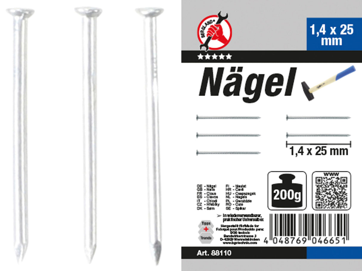 NAIL ASSORTMENT | 200 G | 1.4 X 25 MM (88110)