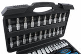 SOCKET SET WITH RATCHET 1/4", 46 PCS. (KR141046)