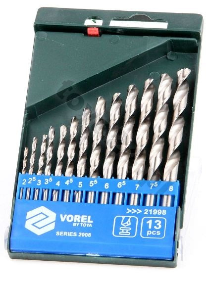 TWIST DRILL SET HSS 2-8MM / 13PCS (21998)