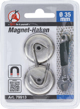 MAGNETIC HOOK SET | ROUND | Ø 35 MM | 2 PCS. | 3.5 KG (79913)