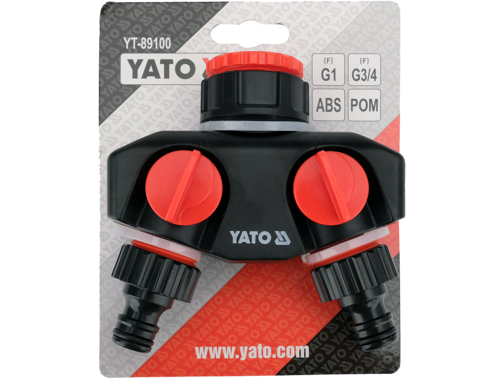 WATER DISTRIBUTOR WITH TAP CONNECTOR 3/4" - 1" | 2 OUTLETS (YT-89100)