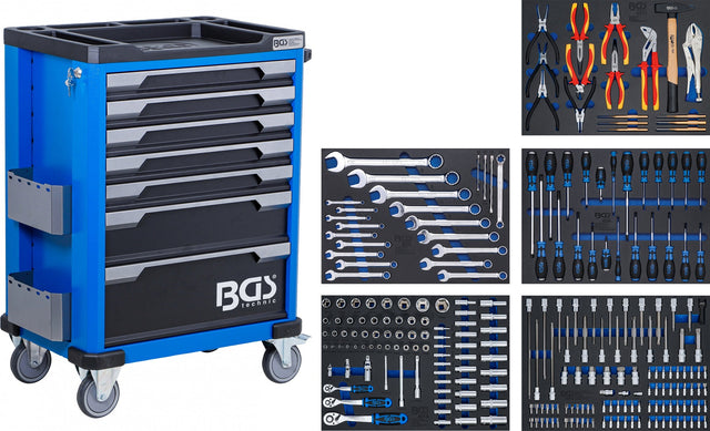 TOOL CABINET ON WHEELS | WITH TOOLS | 7 DRAWERS | 246 PCS (6068)