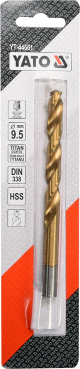 TWIST DRILL BIT HSS-TIN 9,5 MM (YT-44661)