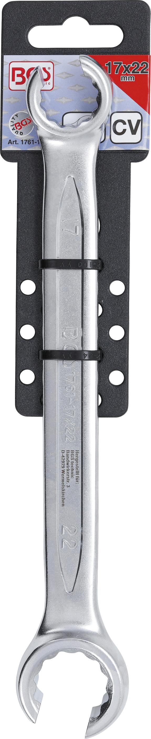 BRAKE HOSE WRENCH | OPEN TYPE | 17 X 22 MM (1761-17X22)