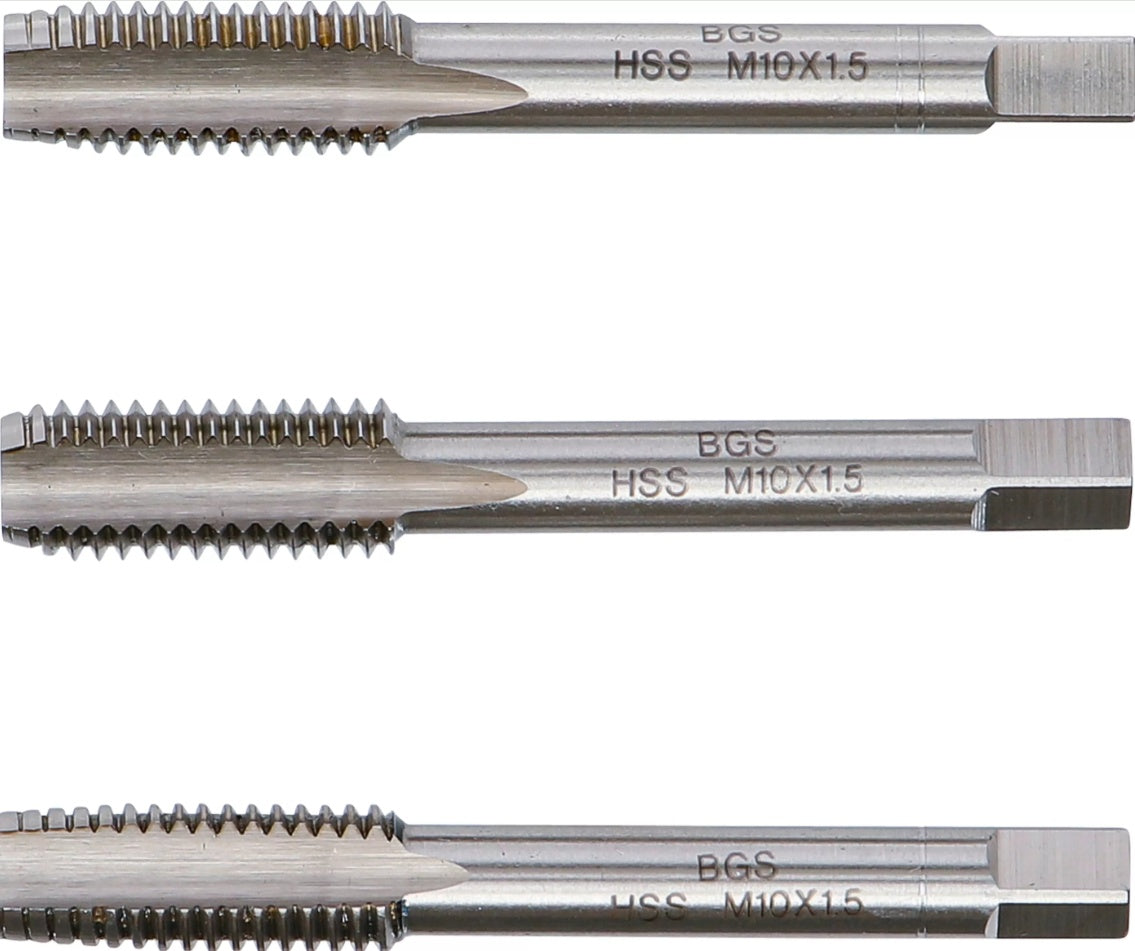 TAP SET | STARTER, PLUG, BOTTOMING TAP | HSS-G | M10 X 1.5 | 3 PCS. (935)