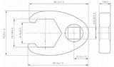 CROWFOOT SPANNER | 20 MM (3/4") DRIVE | 46 MM (1759-46)