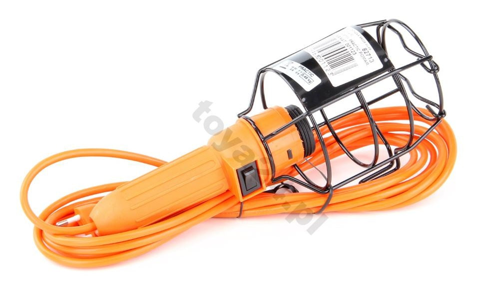WORK LAMP "PRACTIC" 230V, 100W, METAL GRILL, SWITCH, 5 M CABLE (82713)