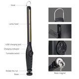 COB-LED WORK LAMP | ULTRA SLIM TYPE | MULTI-POSITION | MAGNETIC | USB (CSW581)