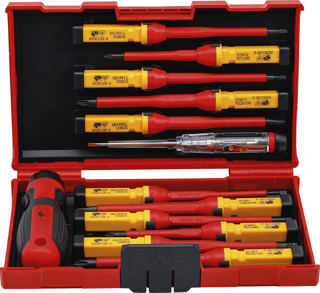 VDE SCREWDRIVER SET | WITH INTERCHANGEABLE BLADES | 13 PCS. (35814)