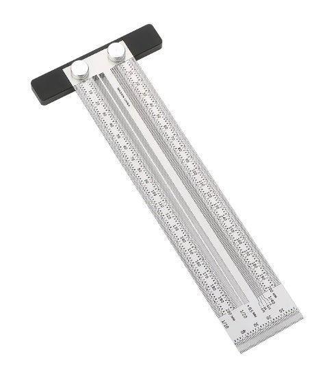 MARKING / SCRIBING RULER | STAINLESS STEEL | T-SHAPED | 200 MM (SR200)