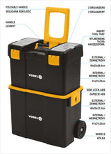 TROLLEY TOOL BOX 2 SEGMENTS (78731)