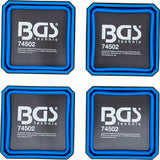 MAGNETIC SHELL SET | SILICONE | FOLDABLE | 115 X 115 X 50 MM | 4 PCS. (74502B)