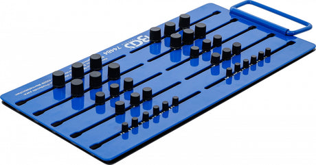MAGNETIC PEGBOARD | WITH EXTERNAL SQUARE | FOR 36 SOCKETS | 6.3 MM (1/4"), 10 MM (3/8"), 12.5 MM (1/2") DRIVE (74484B)
