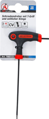 T-HANDLE L-TYPE WRENCH | INTERNAL HEXAGON / INTERNAL HEXAGON WITH BALL HEAD | 2.5 MM (7882-2.5)