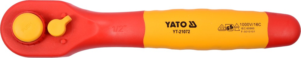INSULATED RATCHET HANDLE 1/2" 250MM VDE (YT-21072)