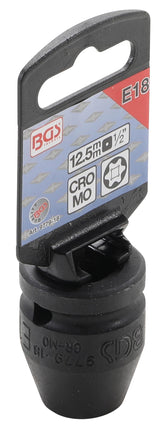 IMPACT SOCKET E-STAR | 12.5 MM (1/2") DRIVE | E18 (9779-18)