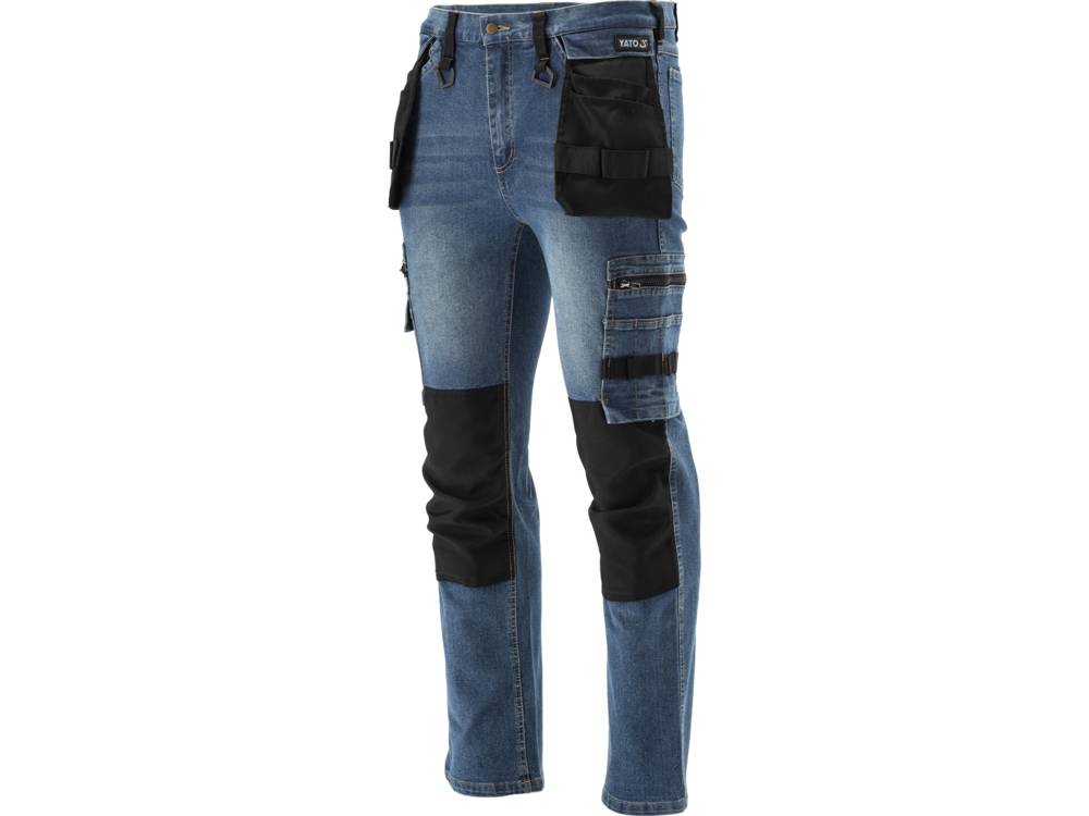 STRETCH JEANS TROUS. DARK BLUE S. XL (YT-79054)