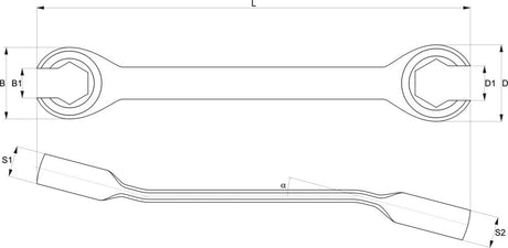 FLARE NUT WRENCH 22X24MM (YT-0140)