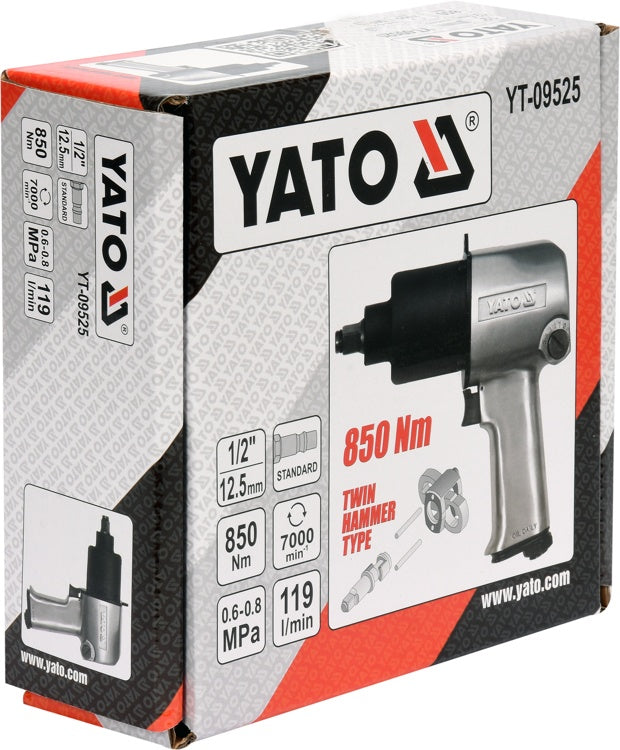 PNEUMATIC IMPACT WRENCH 1/2" 850 NM (YT-09525)