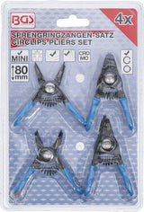 CIRCLIP PLIERS SET | FOR SMALL CIRCLIPS | 80 MM | 4 PCS. (444)