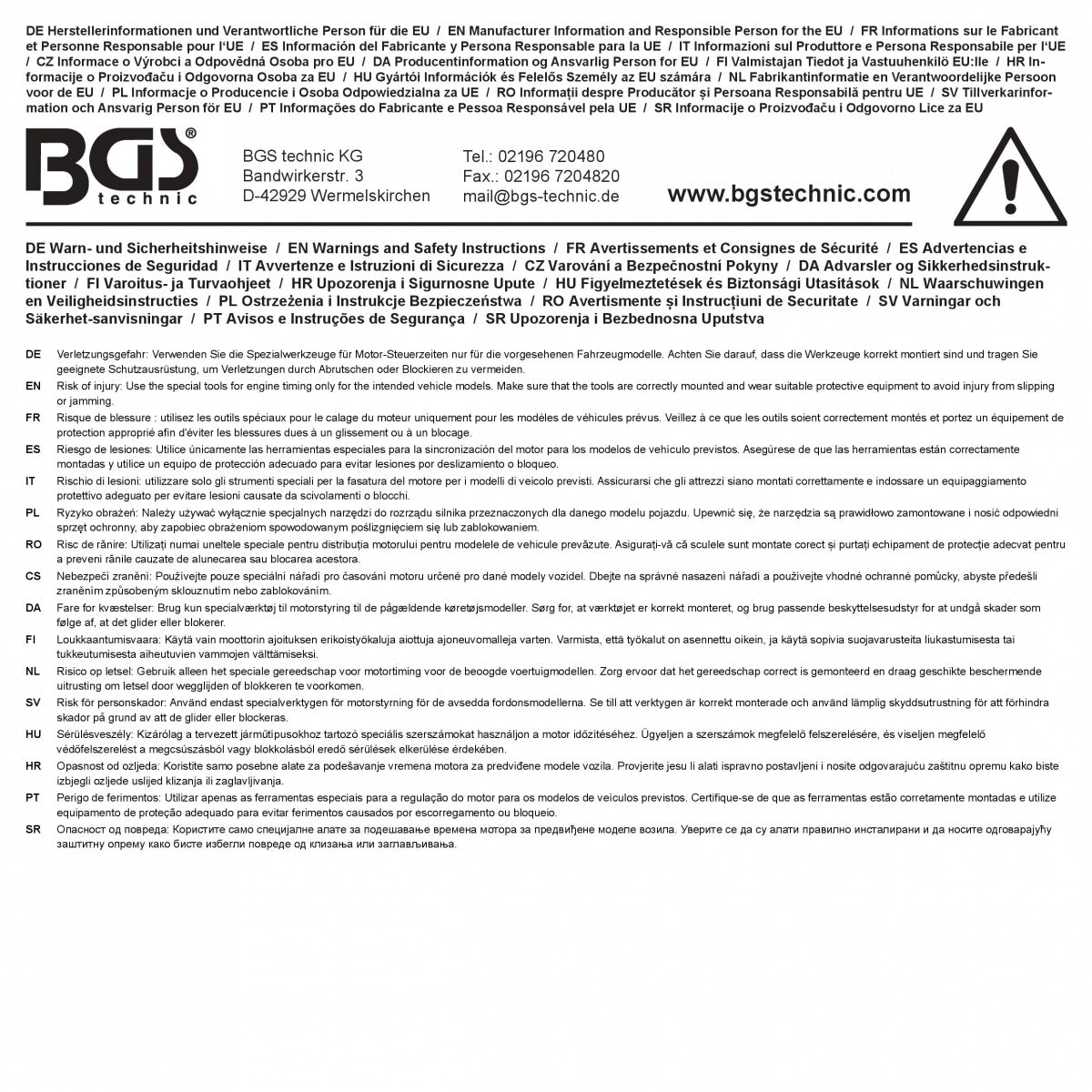 ENGINE TIMING TOOL SET | Mercedes-Benz 1.6L / 2.0L Diesel (M654) (62649)