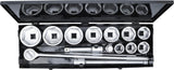 SOCKET SET | 25 MM (1") DRIVE | 36-80 MM | 15 PCS. (15111)