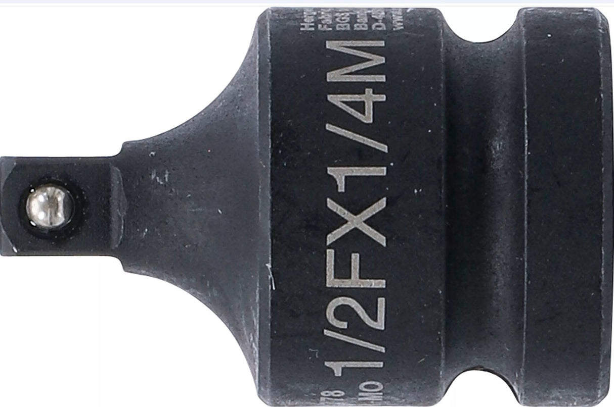 IMPACT SOCKET ADAPTOR | 12.5 MM (1/2") INTERNAL SQUARE - 6.3 MM (1/4") EXTERNAL SQUARE (9778)