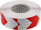 REFLECTIVE RED/WHITE NON-SLIP PVC TAPE FOR STAIRS AND WALKWAYS | 49 MM X 45.7 M (YT-72510)