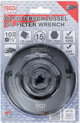 OIL FILTER WRENCH | 15-POINT | Ø 106 MM | FOR FIAT, IVECO, MAN, SCANIA (1019-106)