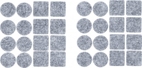 FELT PAD SET | TINGED WITH GRAY | 32 PCS. (80704)