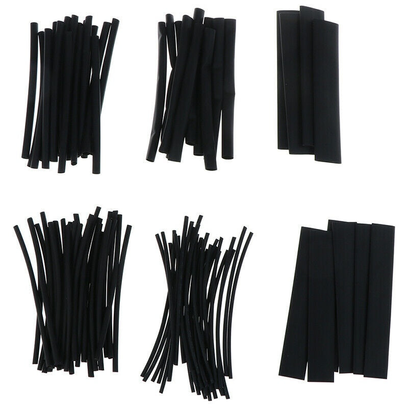 HEAT SHRINK TUBING ASSORTMENT | BLACK | 100 PCS. (SK01141)