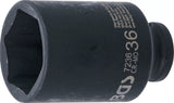 IMPACT SOCKET HEXAGON, DEEP | 12.5 MM (1/2") DRIVE | 36 MM (7236)