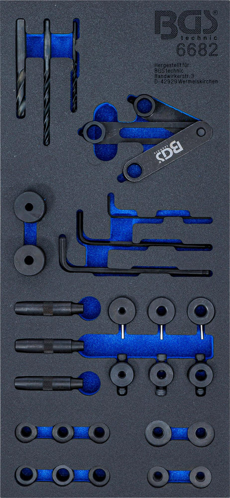TOOL TRAY 1/3: CYLINDER HEAD DRILLING GAUGE TOOL SET | 28 PCS. (6682)