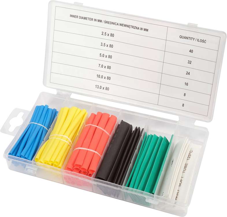 128PC COLORED HEAT SHRINKING TUBE SET (YT-068668)