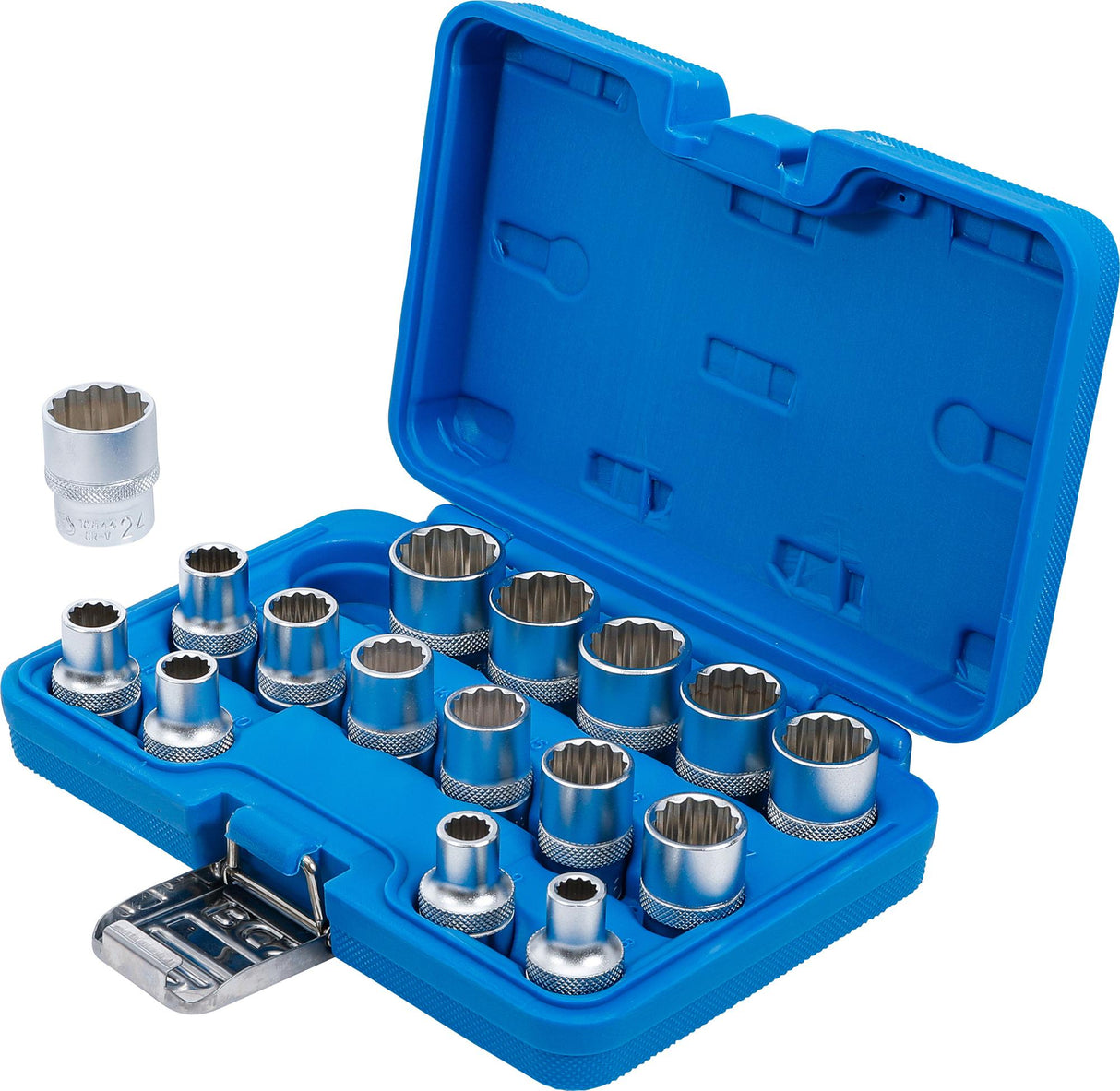SOCKET SET, 12-POINT | 12.5 MM (1/2") DRIVE | 8 - 24 MM | 16 PCS. (2226)
