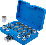 SOCKET SET, 12-POINT | 12.5 MM (1/2") DRIVE | 8 - 24 MM | 16 PCS. (2226)