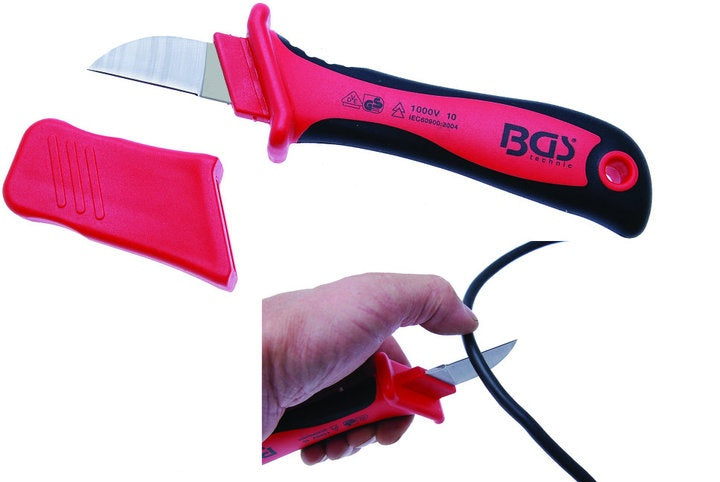 VDE CABLE KNIFE WITH SLIP PROTECTION (7965)
