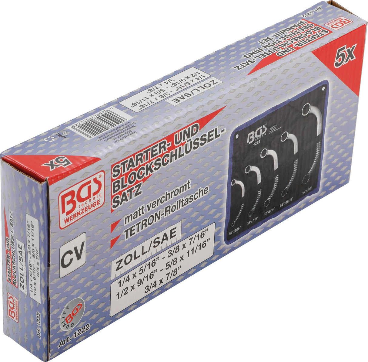 OBSTRUCTION RING SPANNER SET | INCH SIZES | 1/4" - 7/8" | 5 PCS. (1222)