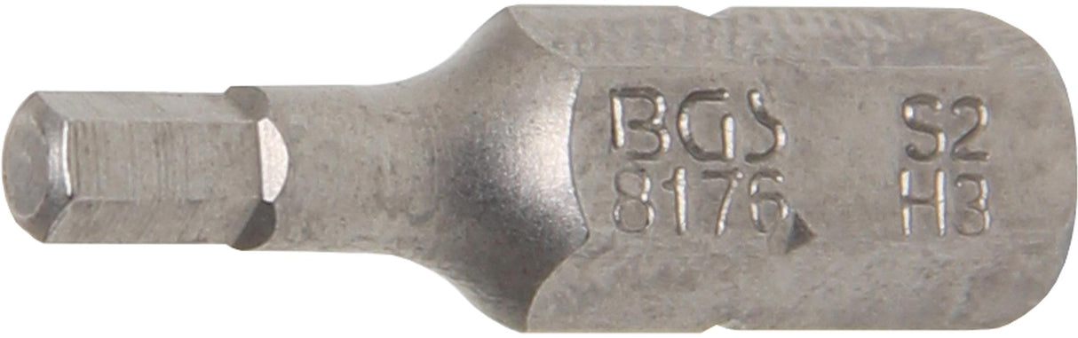 BIT | LENGTH 25 MM | 6.3 MM (1/4") DRIVE | INTERNAL HEXAGON 3 MM (8176)