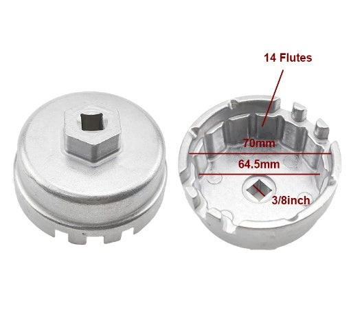 OIL FILTER CAP | 14-POINT | Ø 64.5 MM | TOYOTA (OFW-65)